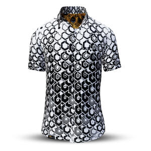 Summer button shirt HEXAGON ONYX - GERMENS