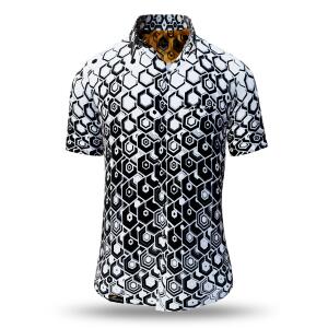 Summer button shirt HEXAGON ONYX - GERMENS