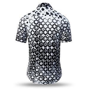 Summer button shirt HEXAGON ONYX - GERMENS