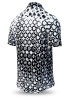 Mens Short Sleeve Button Down HEXAGON ONYX – GERMENS artfashion – 100 % Cotton - Size L