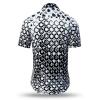 Summer button shirt HEXAGON ONYX - GERMENS