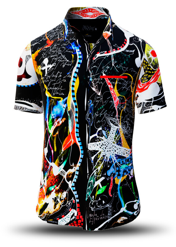Summer shirt for men PARADIES II - 100% cotton - 10 sizes from XS to 6XL - exceptional design - finest workmanship - fabrics made in Germany - limited edition and exclusive
