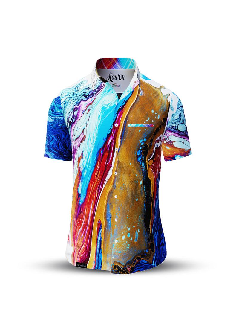 Colorful summer shirt men HAU´OLI - GERMENS