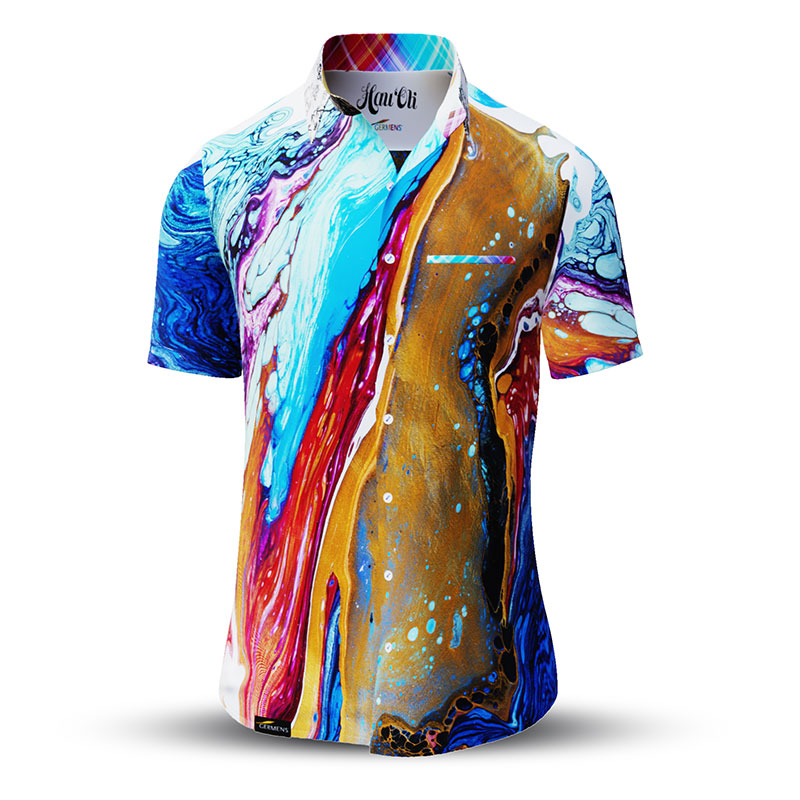 Kurzarmhemd Herren Sommer HAUÂ´OLI – GERMENS artfashion – 100 % Baumwolle - Größe XL