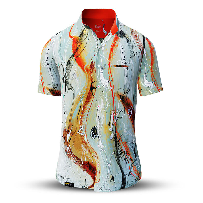 Colorful summer shirt men RUDER - GERMENS
