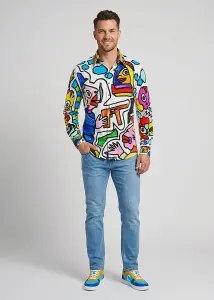 Discover colorful button up shirts for men...