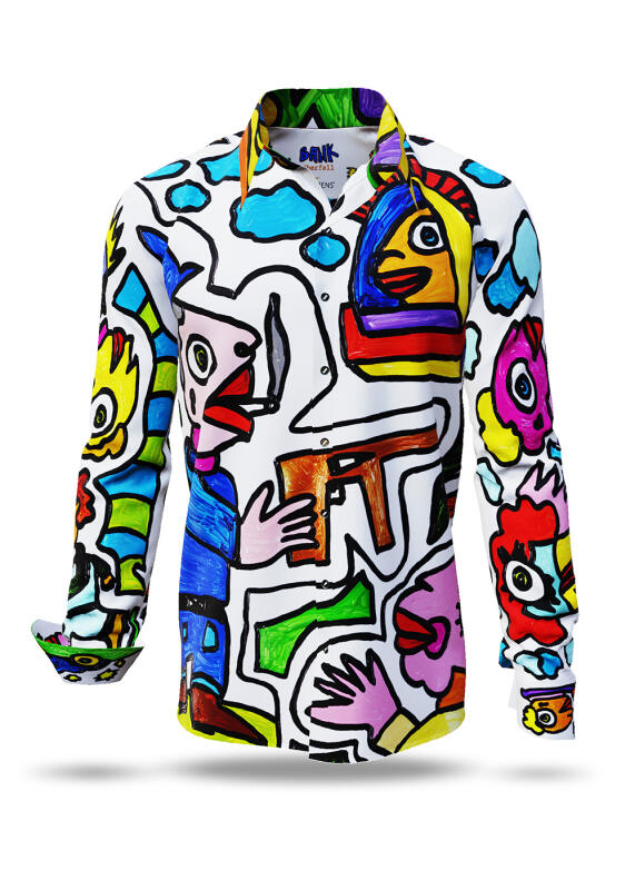 Discover colorful button up shirts for men BANKÜBERFALL - 100% cotton