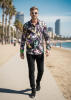 Discover colorful button up shirts for men TEMPERAMENT - 100% cotton
