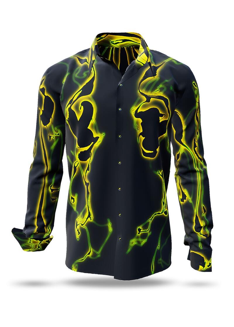 TERRA GREEN - Black green shirt - GERMENS