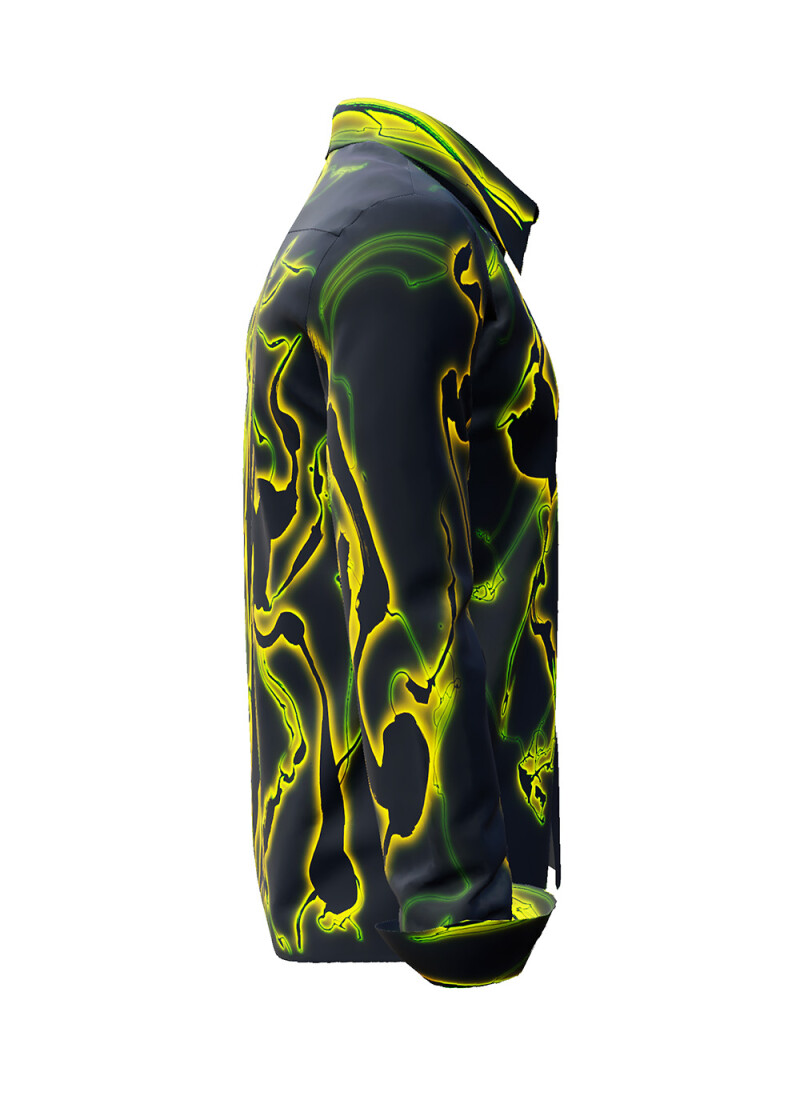 TERRA GREEN - Schwarz grnes Hemd - GERMENS