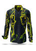 Schwarz grünes extravagantes Hemd Herren Langarm TERRA GREEN von GERMENS artfashion - 100 % Baumwolle Made in Germany