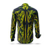 Schwarz grünes extravagantes Hemd Herren Langarm TERRA GREEN von GERMENS artfashion - 100 % Baumwolle Made in Germany