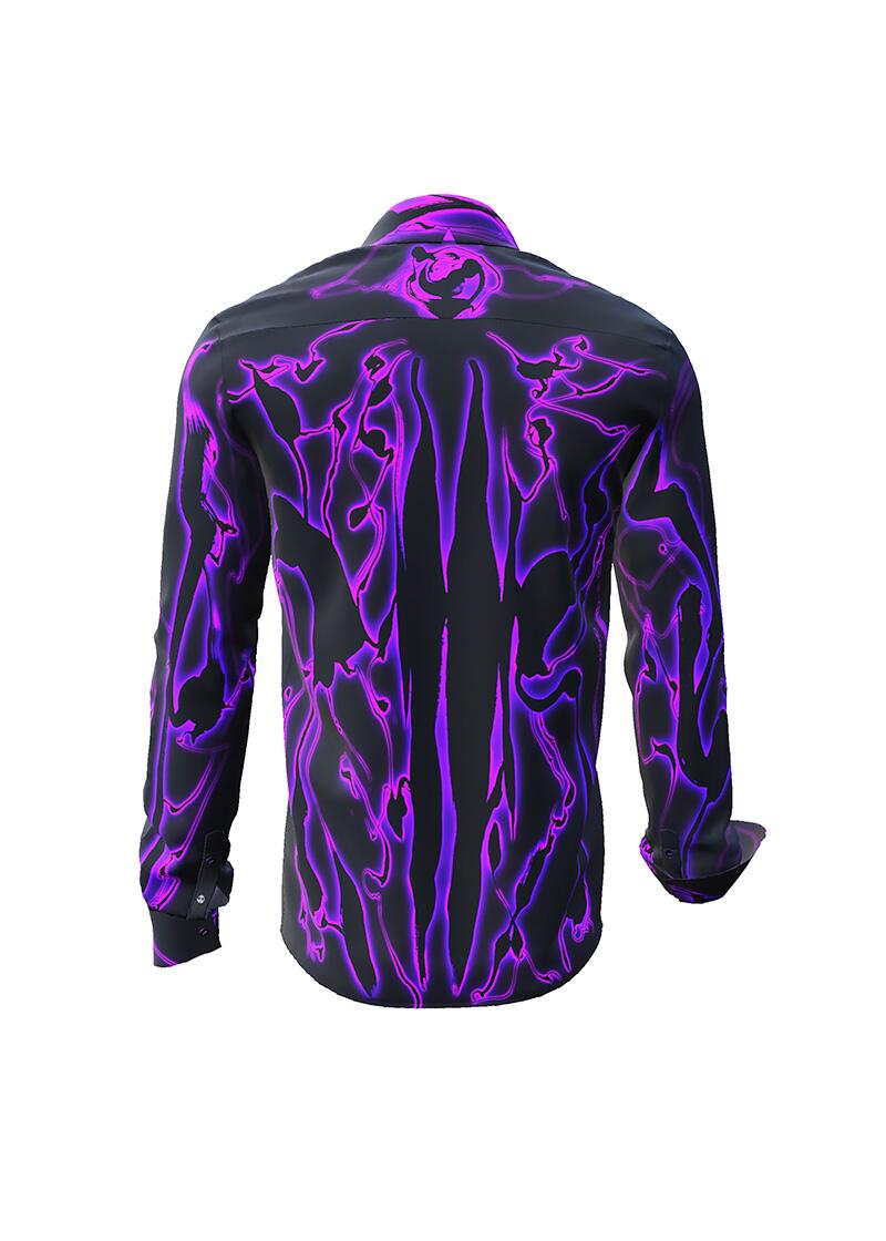 ULTRA V - Schwarz violettes Hemd - GERMENS