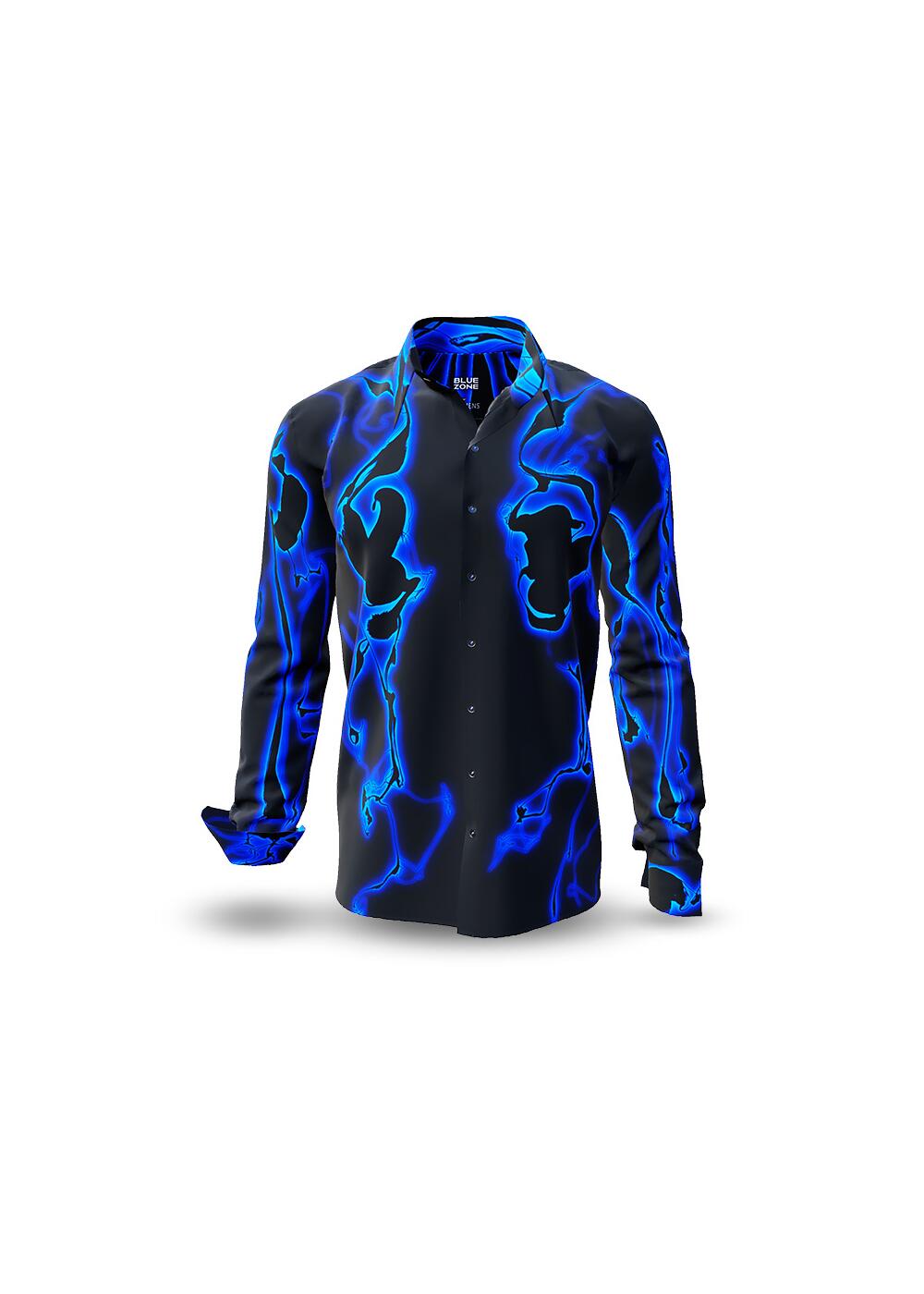 BLUEZONE - black and blue shirt - GERMENS