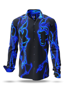Entdecke bunte Hemden Herren BLUEZONE - 100 % Baumwolle