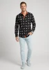 Discover colorful button up shirts for men FLUGZAUBER NOIR - 100% cotton