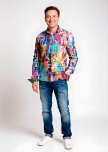 Entdecke bunte Hemden Herren HAPPY - 100 % Baumwolle