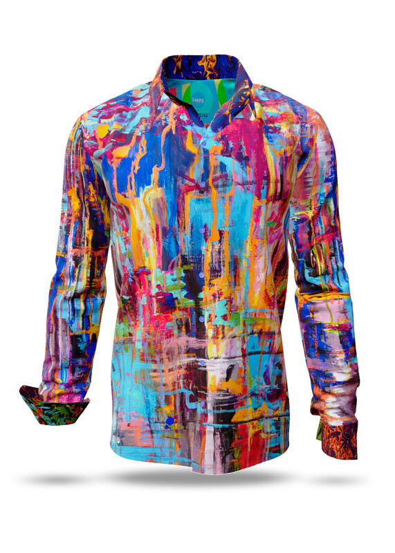 Discover colorful button up shirts for men HAPPY - 100% cotton