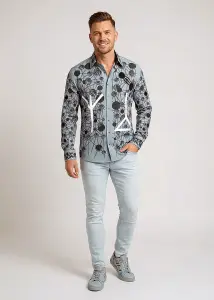 Discover colorful button up shirts for men CONEXIO - 100%...