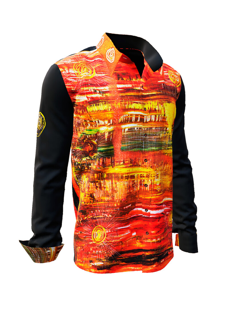 ACRYLITY - Red black shirt - GERMENS