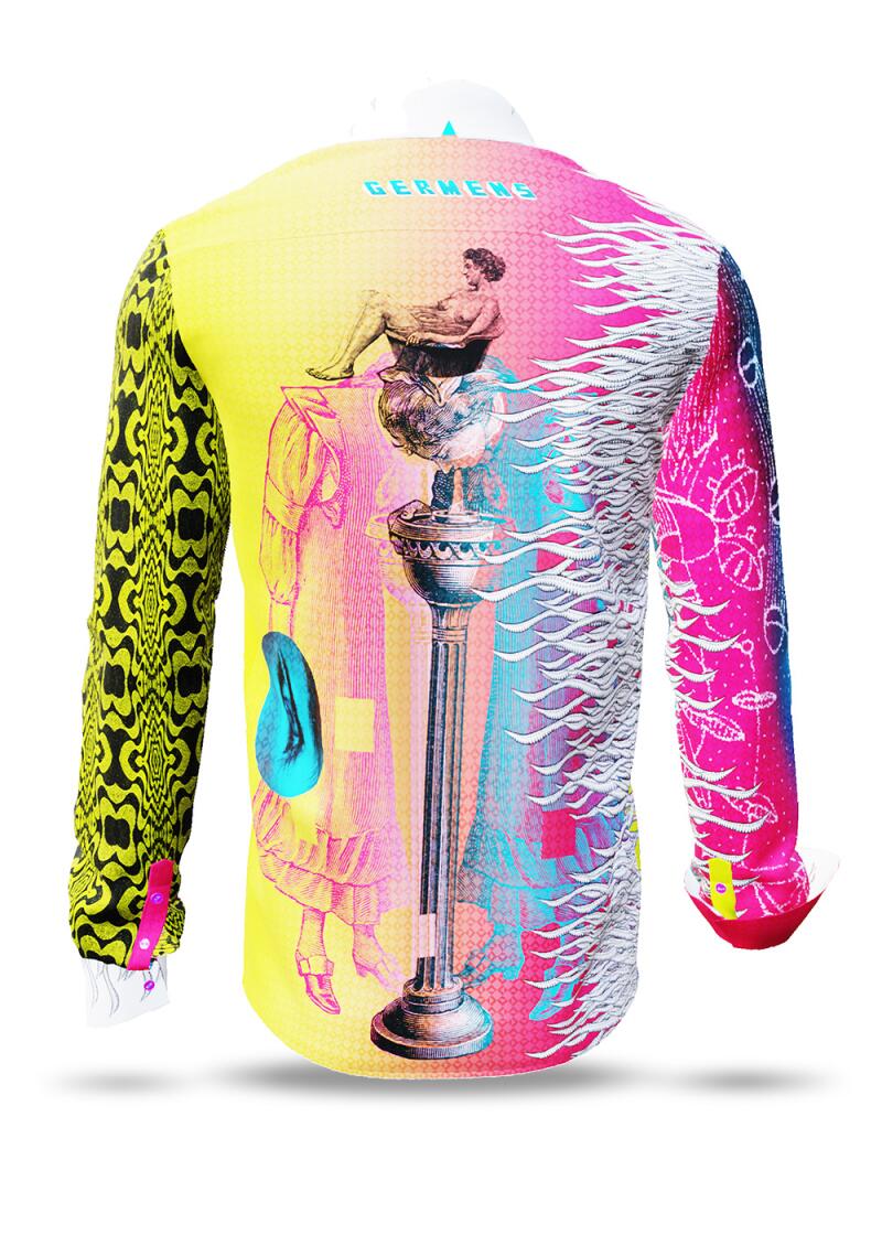 PINK MARTINI - Yellow Pink Light Blue Collagen Shirt -...