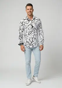 Entdecke bunte Hemden Herren NETWORK SIGNI - 100 % Baumwolle