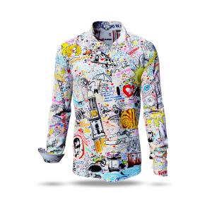 Discover Button Up Shirt I LOVE HAMBURG - 100 % cotton