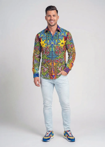 Discover colorful button up shirts for men KING BANSAH -...