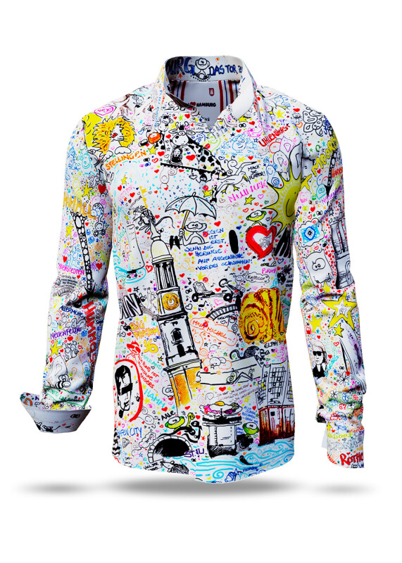 Discover colorful button up shirts for men I LOVE HAMBURG - 100% cotton