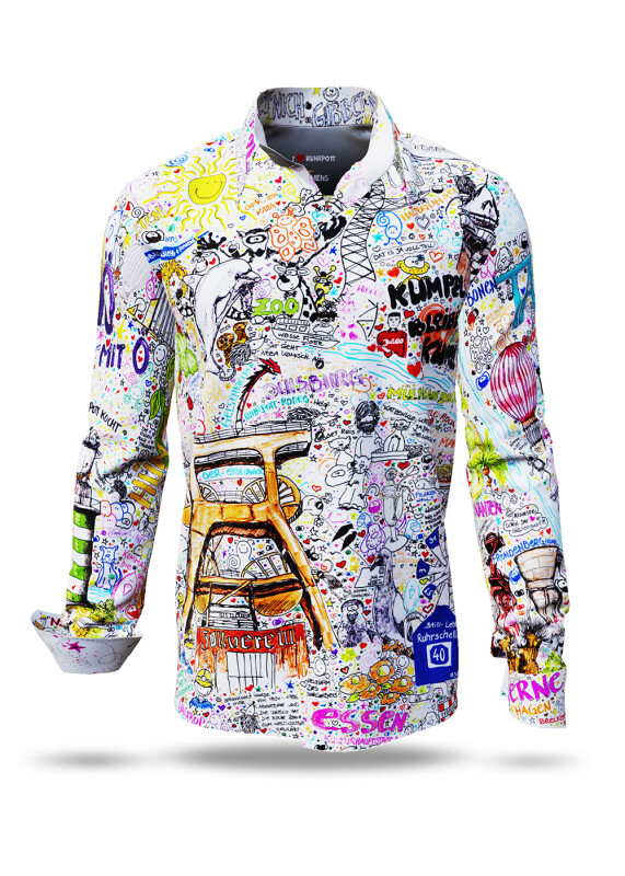 Discover colorful button up shirts for men I LOVE RUHRPOTT - 100% cotton