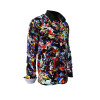 SUPERFLASH - Black colorful shirt - GERMENS