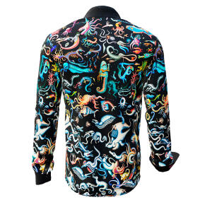 DEEPSEA PARTY - Long sleeve shirt with sea monsters -...