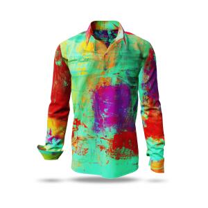 VERVE SMARAGD - Turquoise Green Artist Shirt - GERMENS