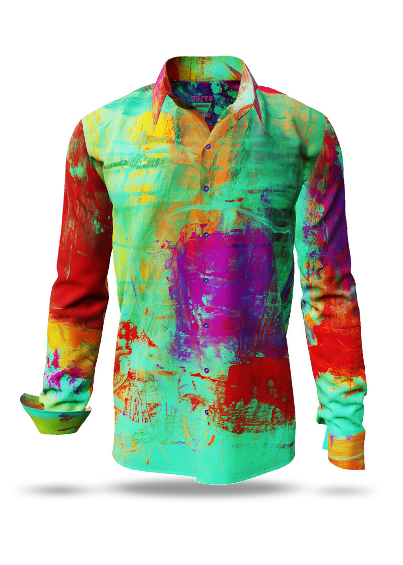 VERVE SMARAGD - Turquoise Green Artist Shirt - GERMENS