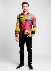 Entdecke bunte Hemden Herren VERVE BERNSTEIN - 100 % BW