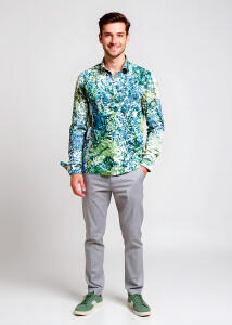 Entdecke bunte Hemden Herren SEDIMENT - 100 % Baumwolle