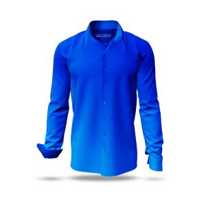 Entdecke bunte Hemden Herren GRADIENT AZURE - 100 % BW