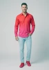 Discover colorful button up shirts for men GRADIENT FLAMINGO - 100% cotton
