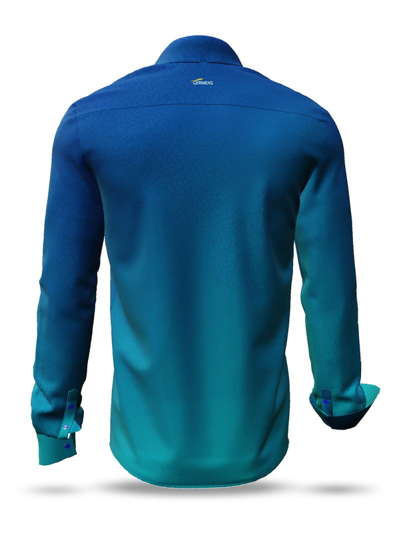 GRADIENT OCEAN - Türkis blaues Hemd - GERMENS