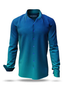 Entdecke bunte Hemden Herren GRADIENT OCEAN - 100 % BW