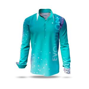 EVOLUTION - Turquoise purple shirt - GERMENS