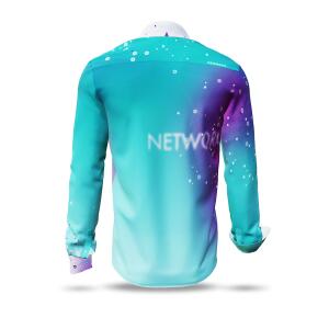 EVOLUTION - Turquoise purple shirt - GERMENS