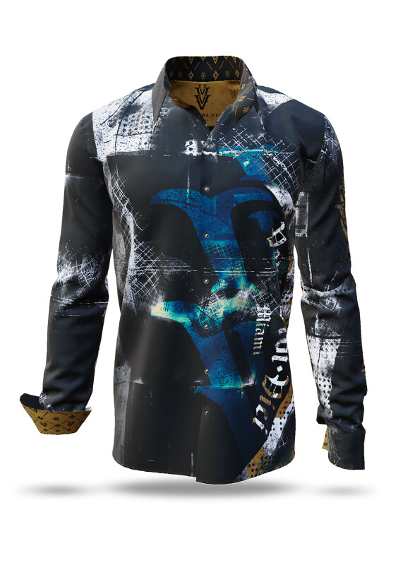 Discover colorful button up shirts for men HEEBAD IMPETUS BLACK - 100% cotton