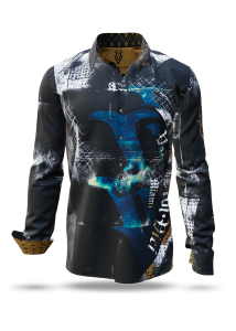Entdecke bunte Hemden Herren HEEBAD IMPETUS BLACK - 100 % Baumwolle