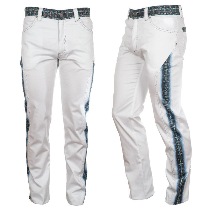 Extravagant white Mens trousers QUITLY