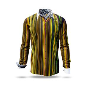 ALPHA CENTAURI YELLOW - Yellow striped long sleeve shirt...