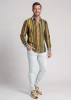 Discover colorful button up shirts for men ALPHA CENTAURI YELLOW - 100% cotton