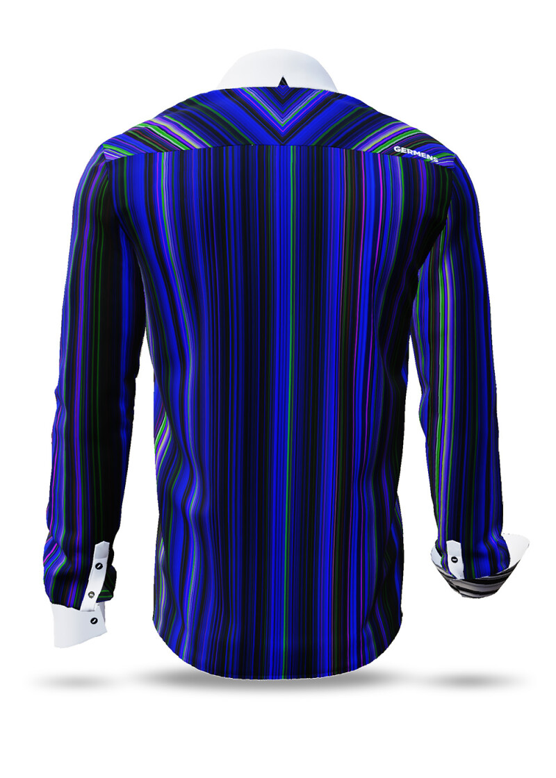 ALPHA CENTAURI BLUE - Blau gestreiftes Hemd - GERMENS
