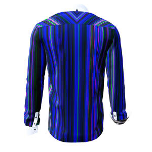 ALPHA CENTAURI BLUE - Blue striped long sleeve shirt -...