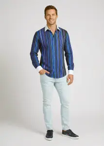 Button Up Shirt ALPHA CENTAURI BLUE from GERMENS